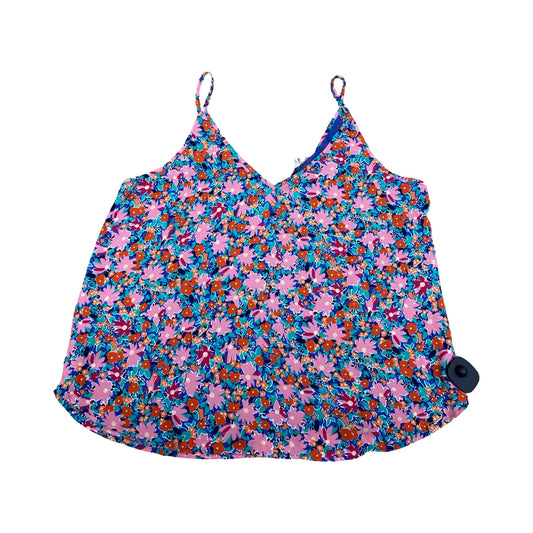 Top Sleeveless By Loft In Floral Print, Size:L