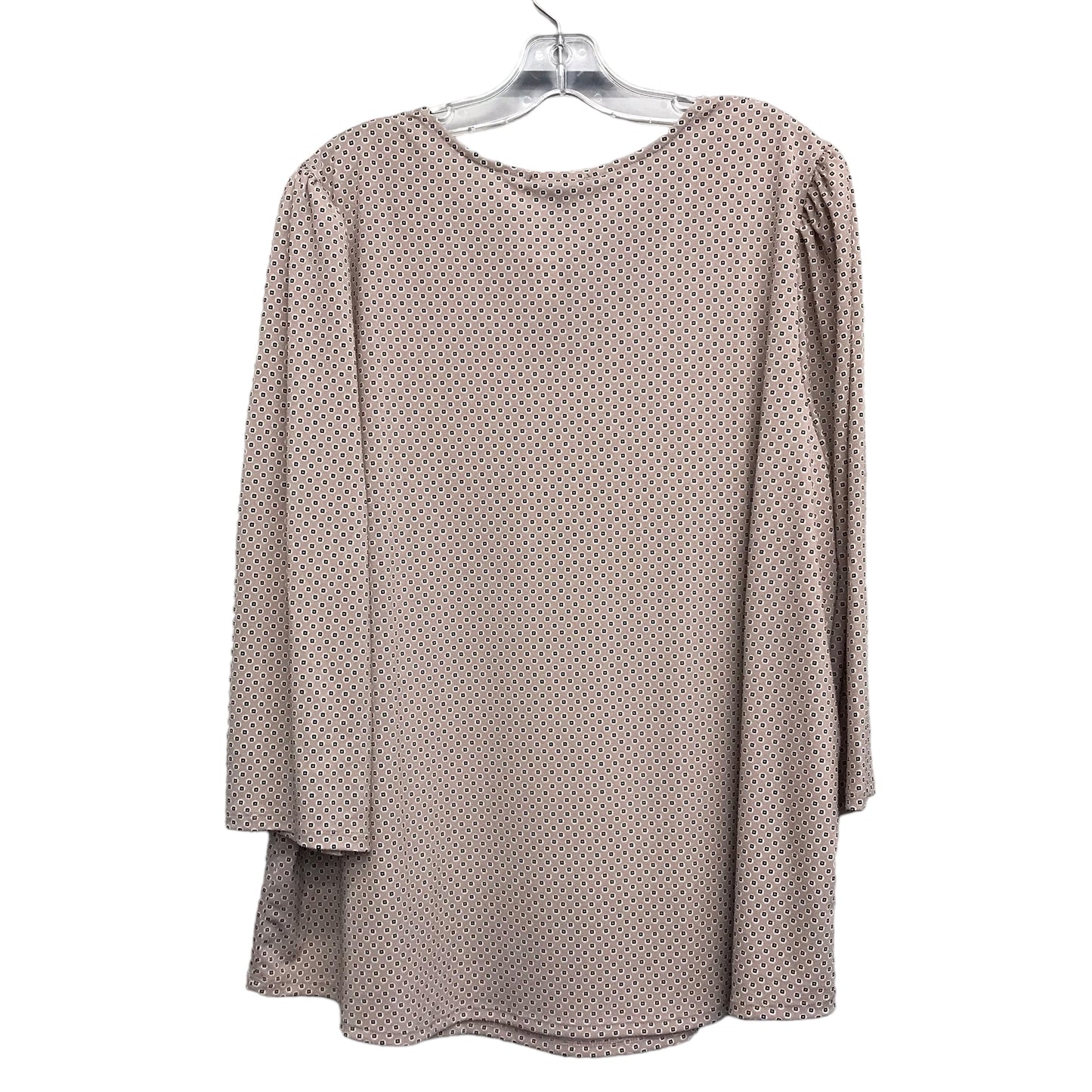 BEIGE TOP LS by ADRIANNA PAPELL Size:2X