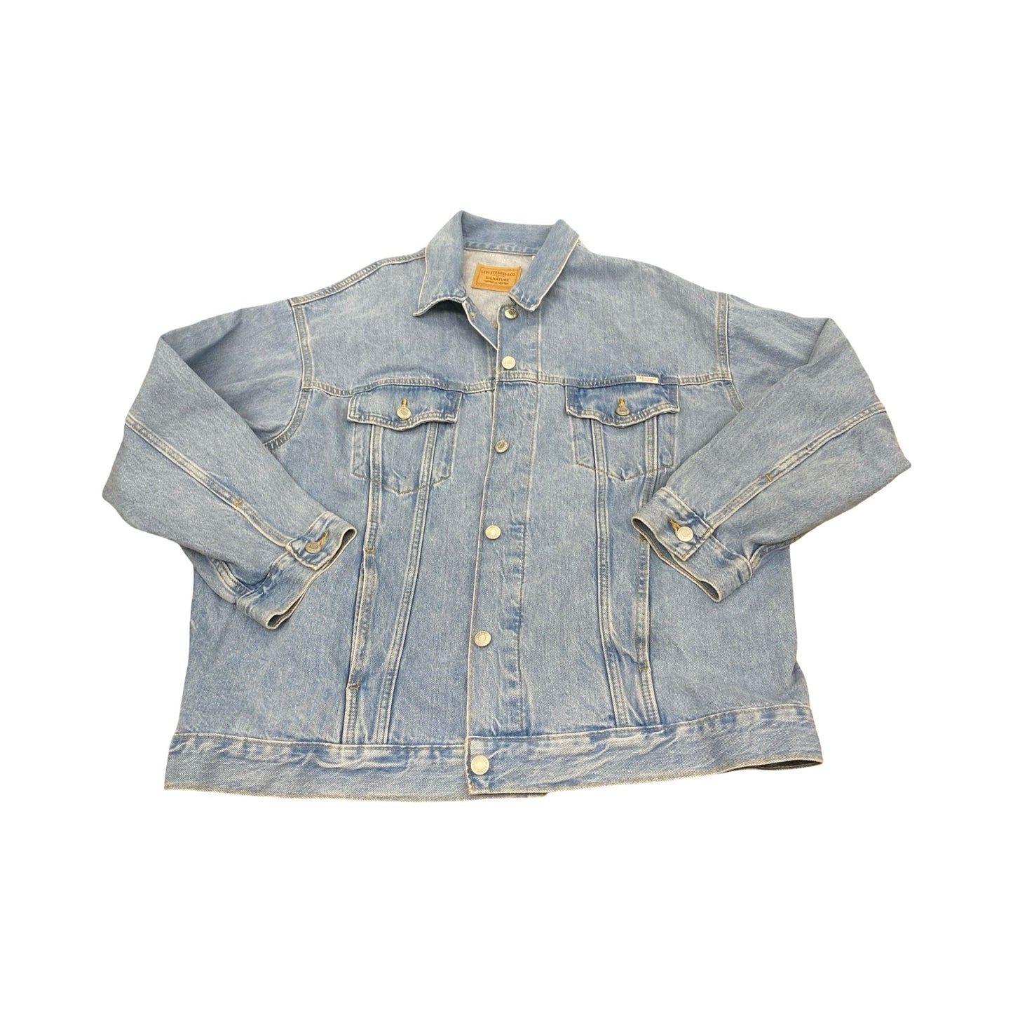 Jacket Denim By Levis In Blue Denim, Size:Xxl