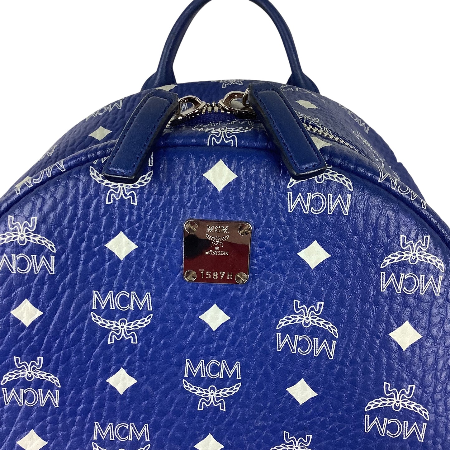 Backpack Luxury Designer By Mcm, Size: Large (As is)