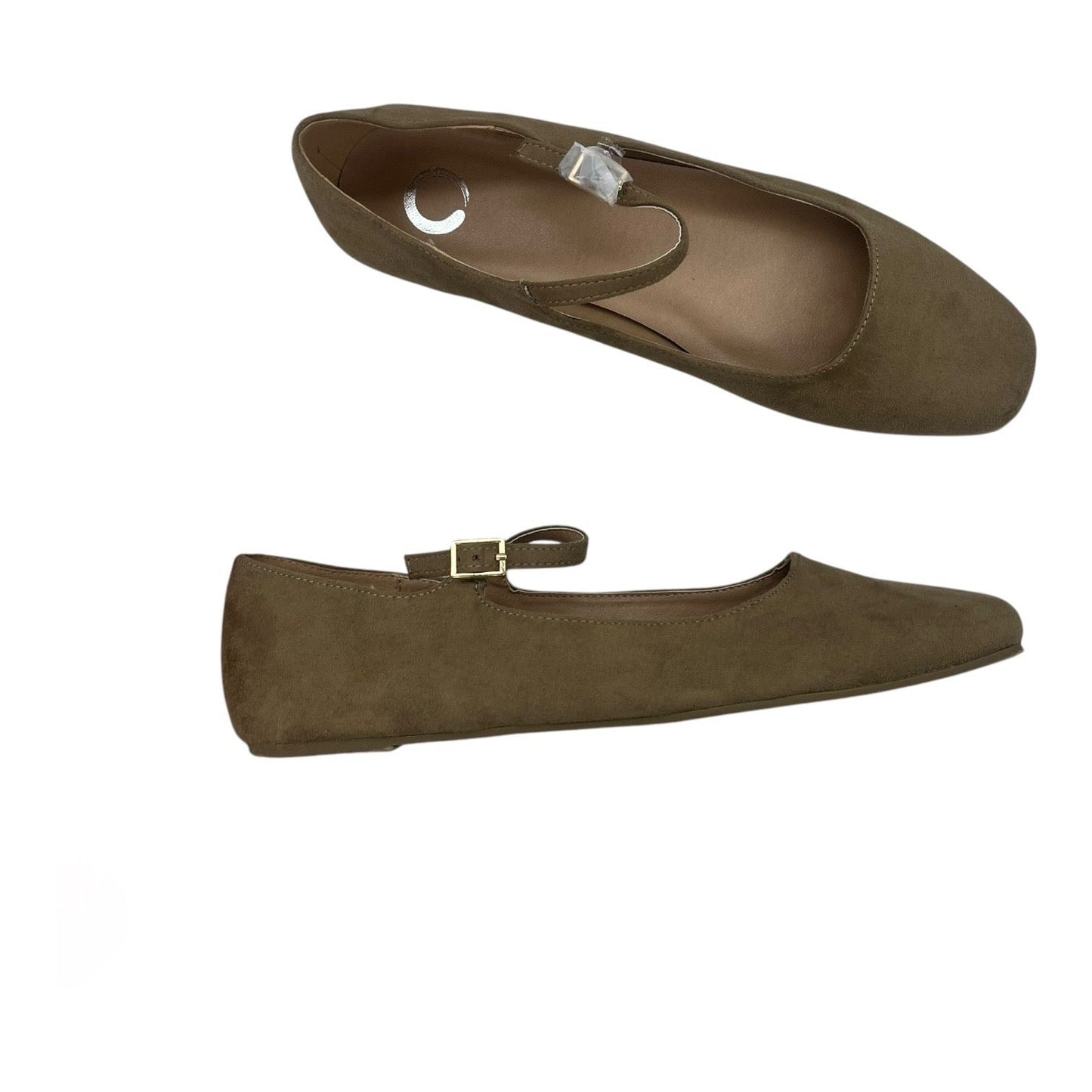 Shoes Flats By Clothes Mentor In Tan, Size:9.5