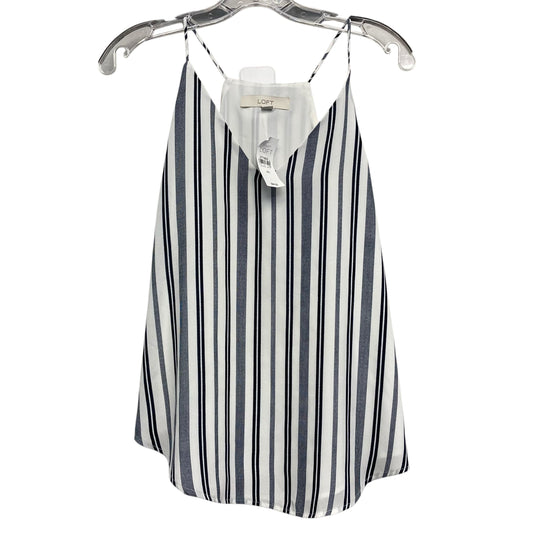 Top Sleeveless By Loft In Striped Pattern, Size:Xs