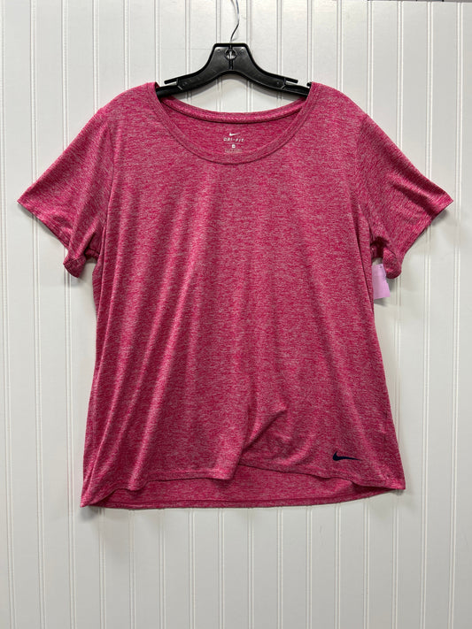 Athletic Top Ss By Nike Apparel In Pink, Size:1X