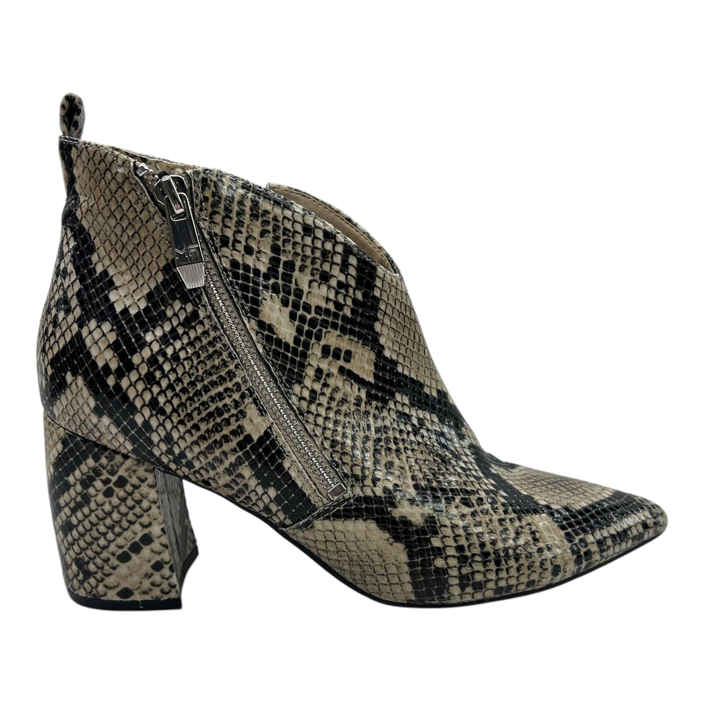 Boots Ankle Heels By Marc Fisher In Snakeskin Print, Size:8