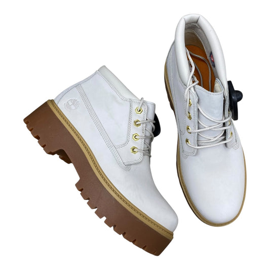 Boots Ankle Flats By Timberland In Ivory, Size:10