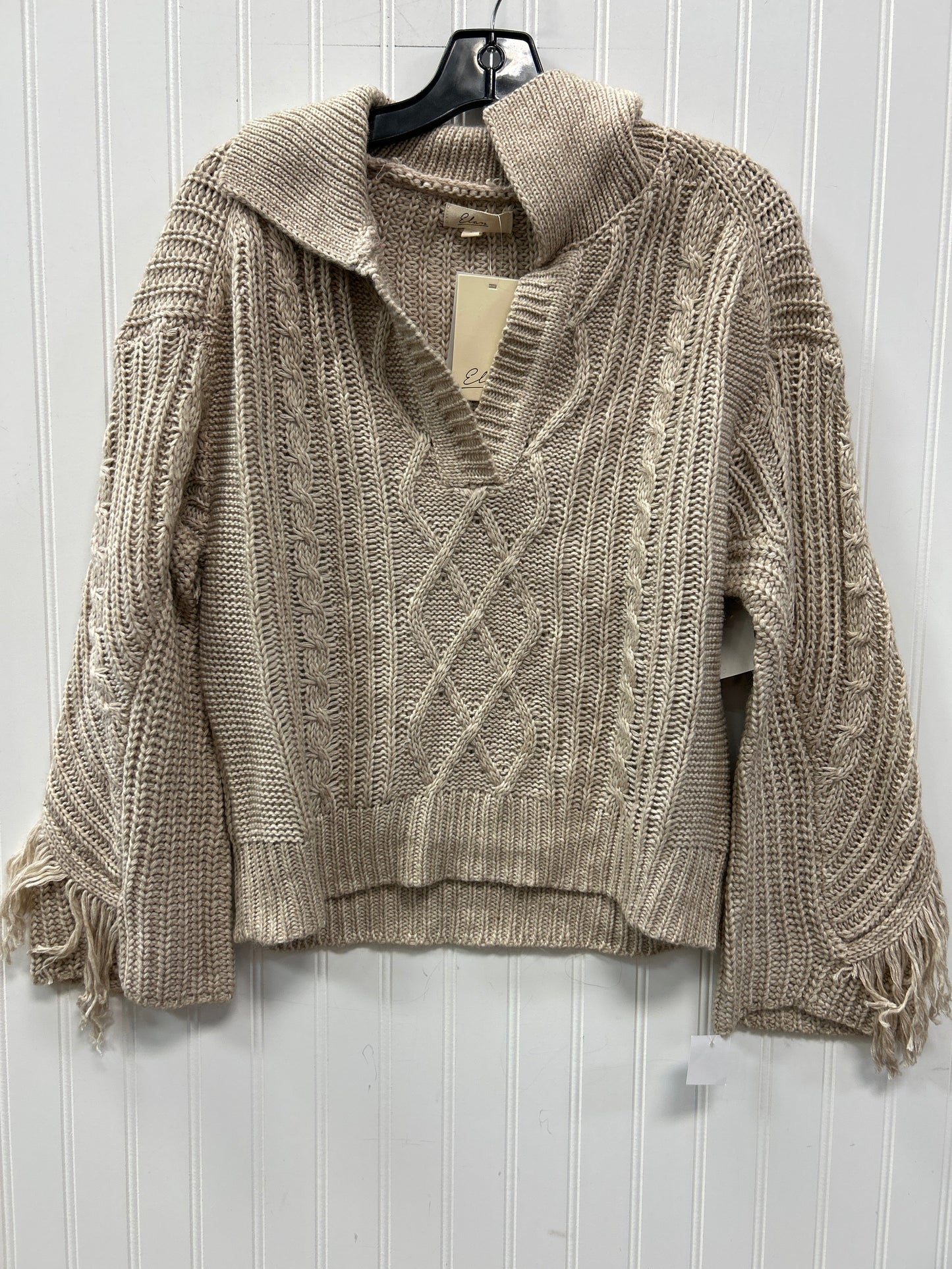 Sweater By Elan In Cream, Size:M