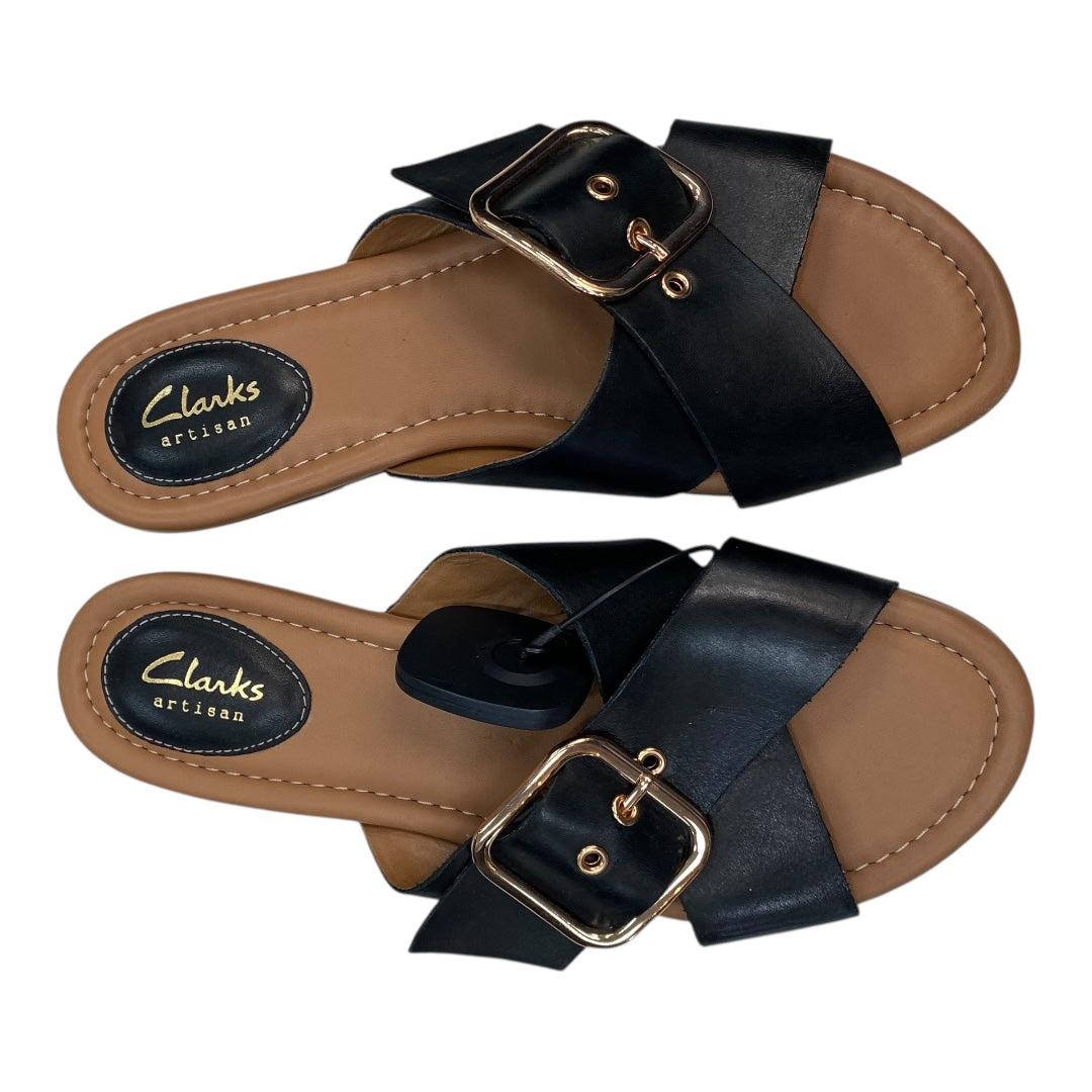 Shoes Flats By Clarks In Black, Size:8
