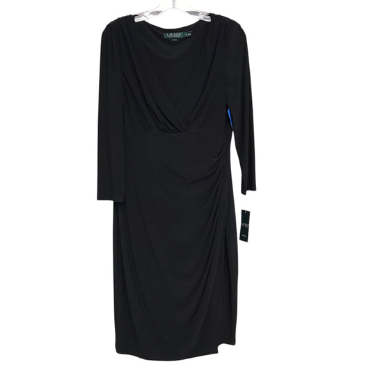 Dress Party Midi By Lauren By Ralph Lauren In Black, Size:L