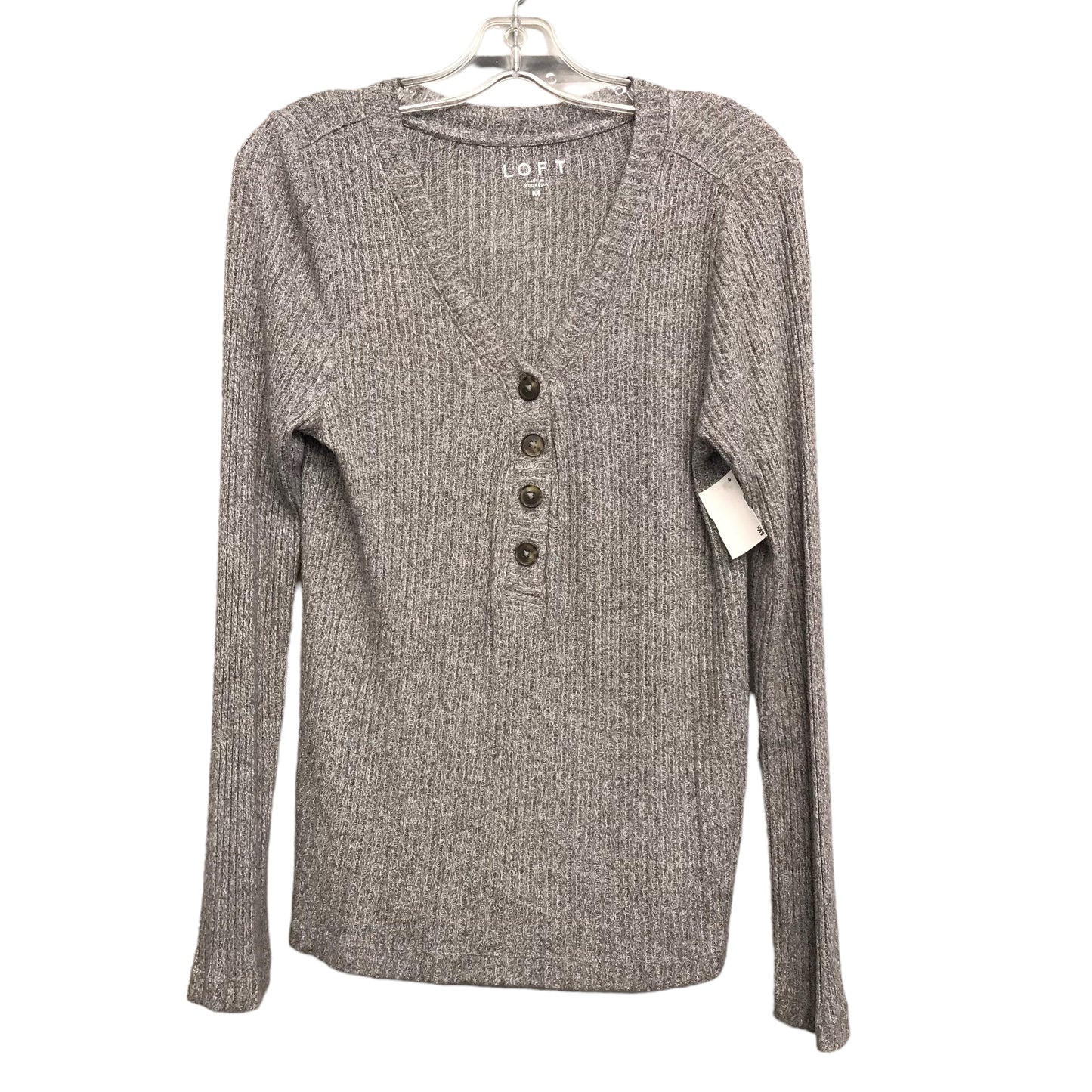 GREY TOP LS by LOFT Size:M