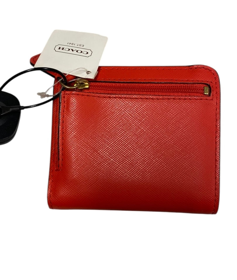 Wallet Designer By Coach In Red, Size:Small