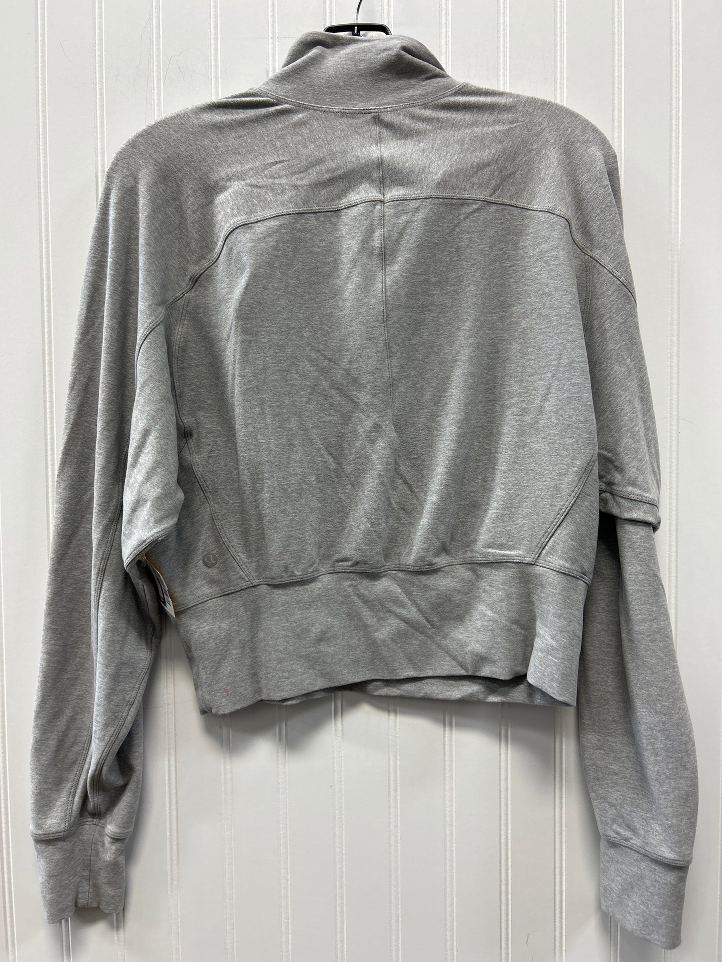 Athletic Jacket By Lululemon In Grey, Size:M