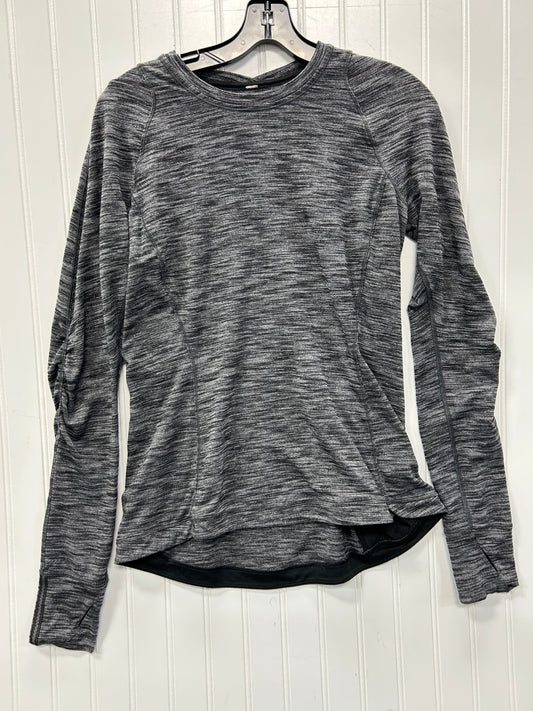 Athletic Top Ls Crewneck By Lululemon In Grey, Size:10