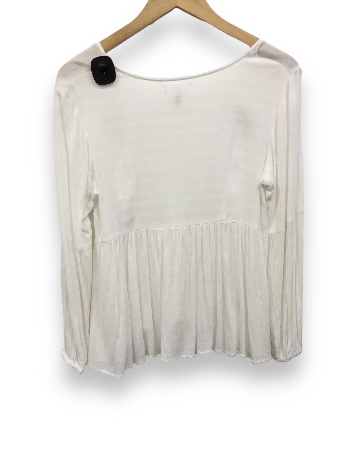 Top Long Sleeve By Japna In White, Size: M