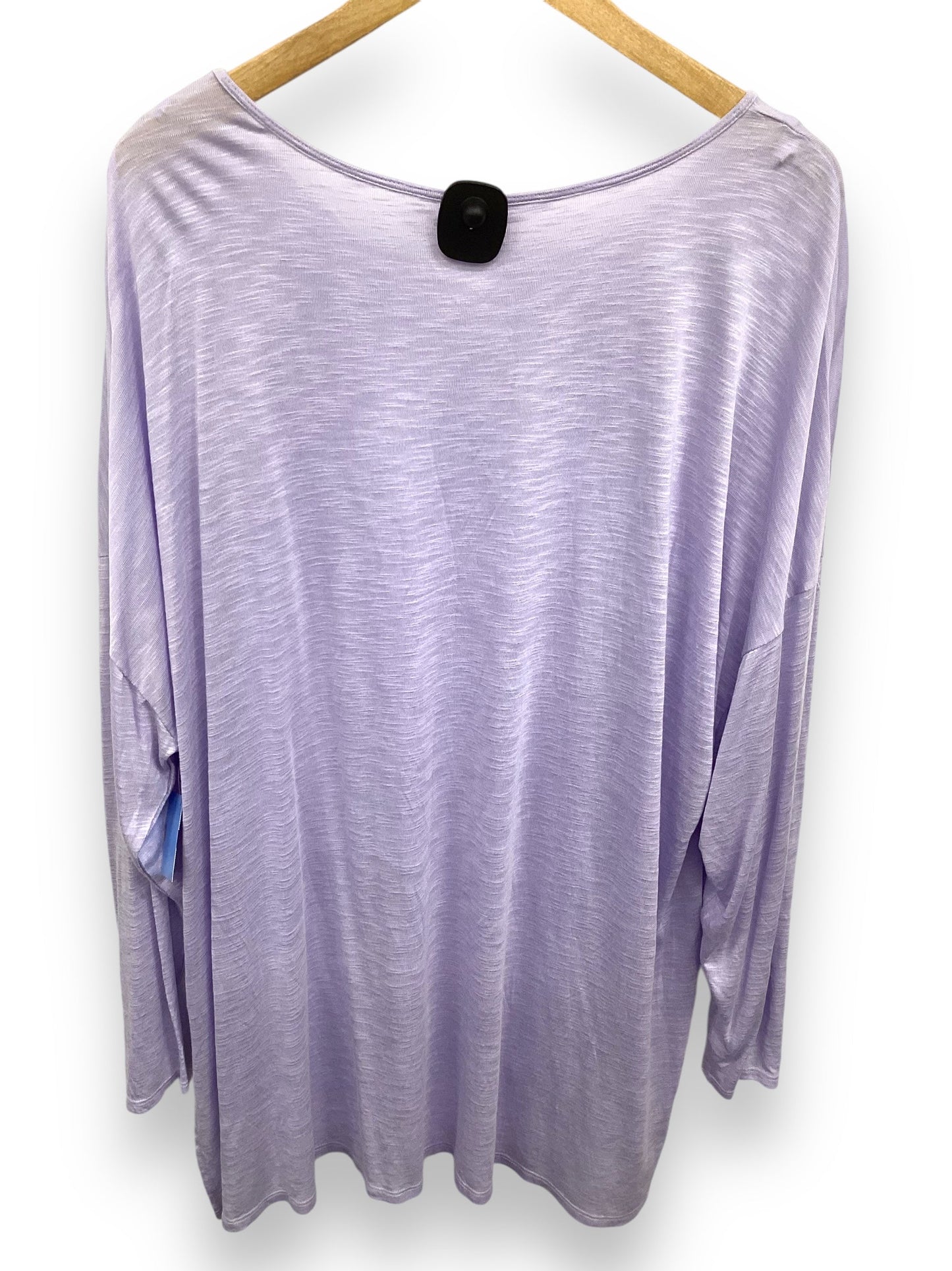 Top Long Sleeve Basic By Apt 9 In Lavender, Size: 3x