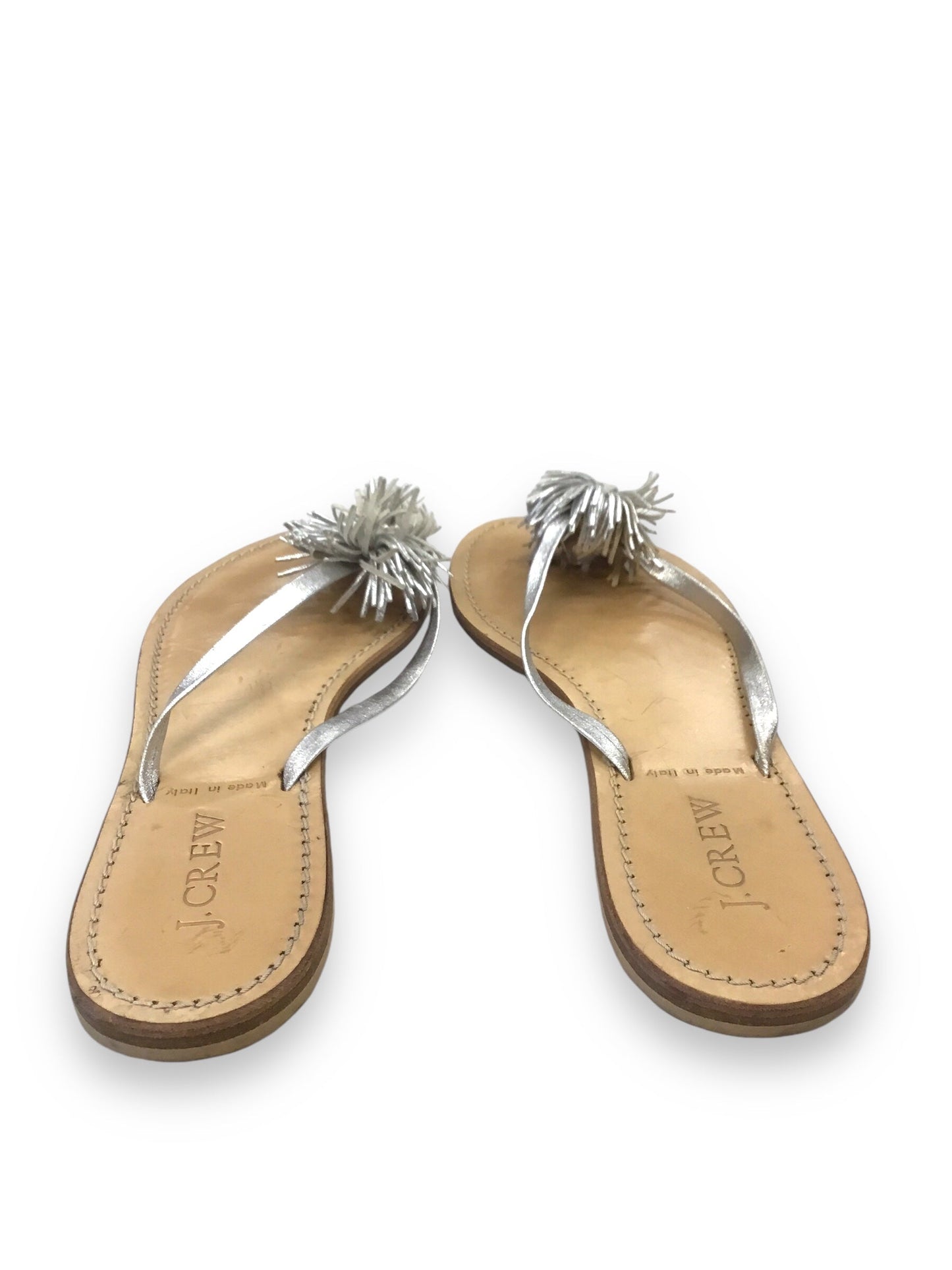 Sandals Flats By J. Crew In Silver, Size: 8