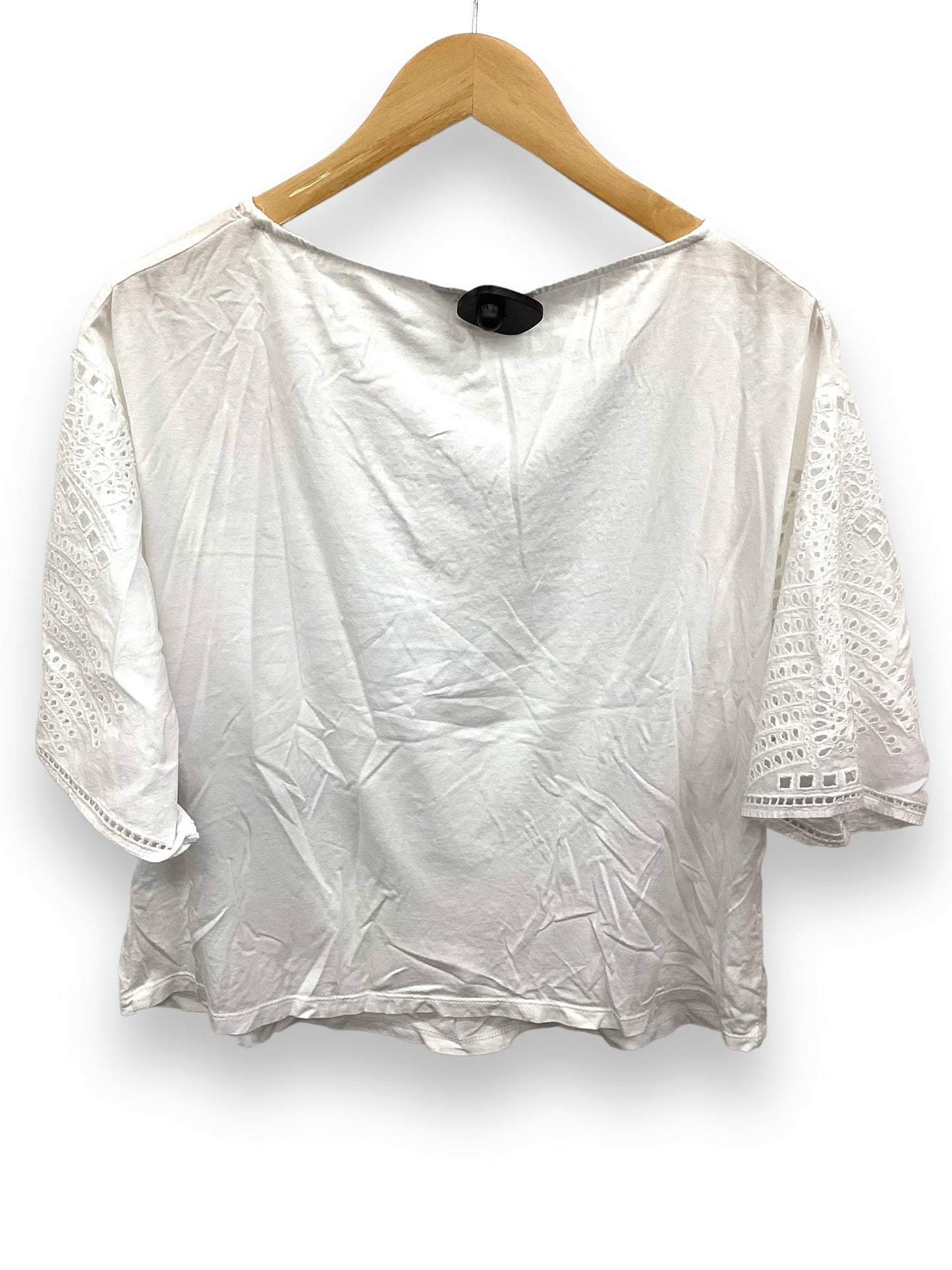 White Top Short Sleeve Lauren By Ralph Lauren, Size M