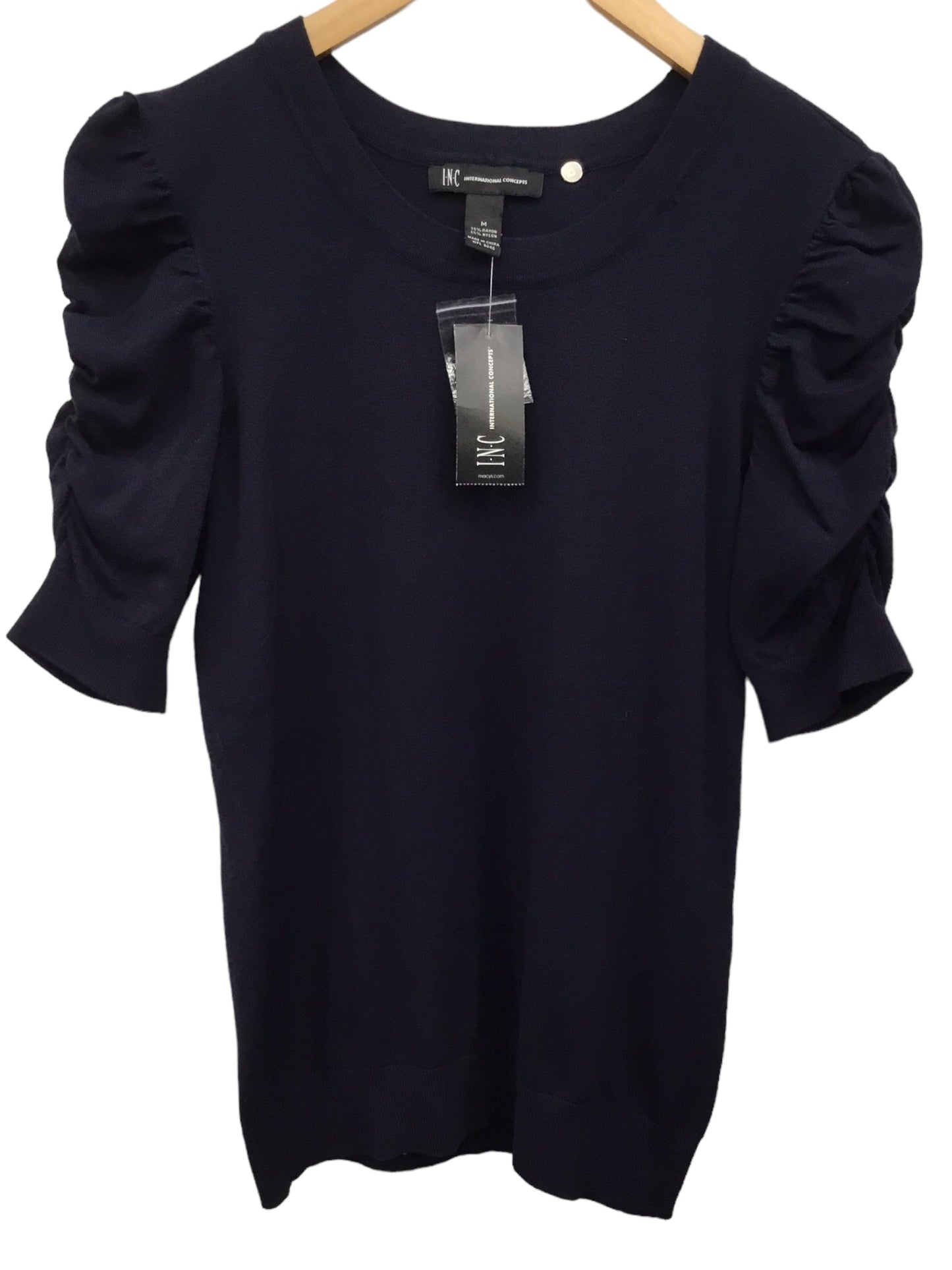 Navy Top Short Sleeve Inc, Size Mini