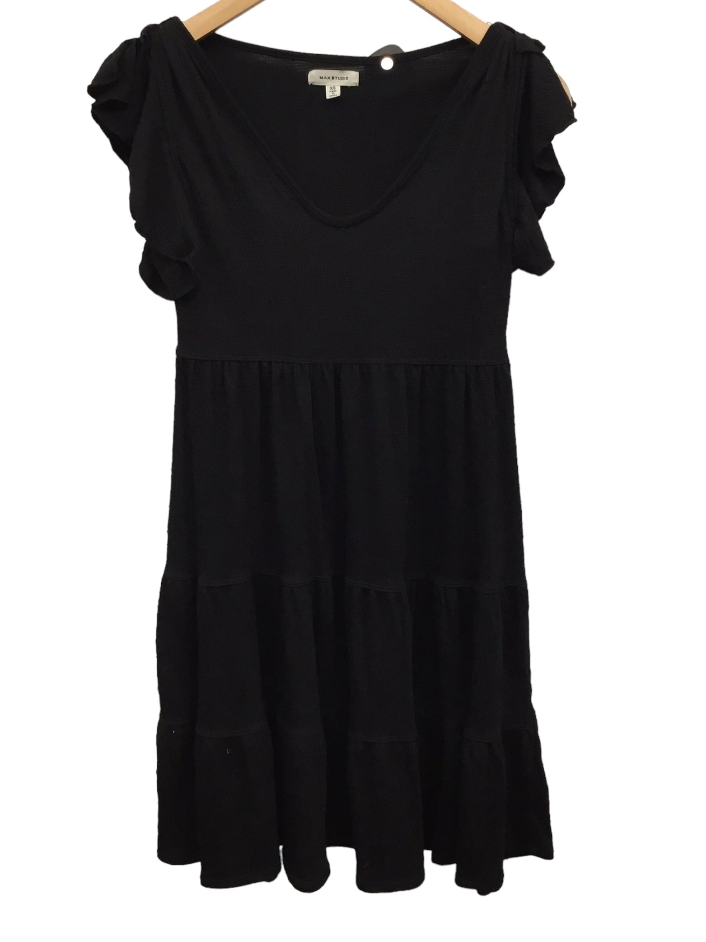 Black Dress Casual Midi Max Studio, Size Xs