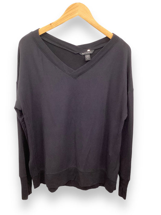 Athletic Top Long Sleeve Crewneck By Athleta In Black, Size: M