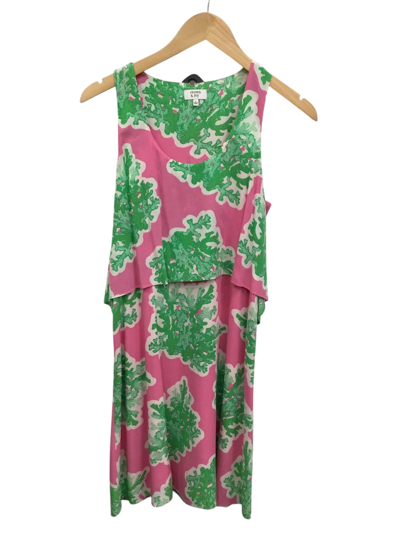 Dress Casual Midi By Crown And Ivy In Pink, Size: 6