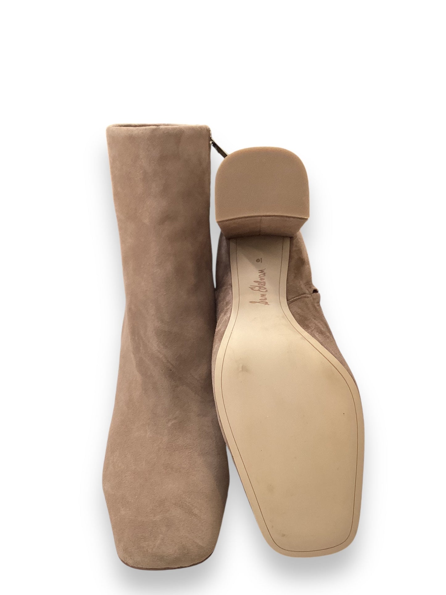 Boots Ankle Heels By Sam Edelman In Tan, Size: 10