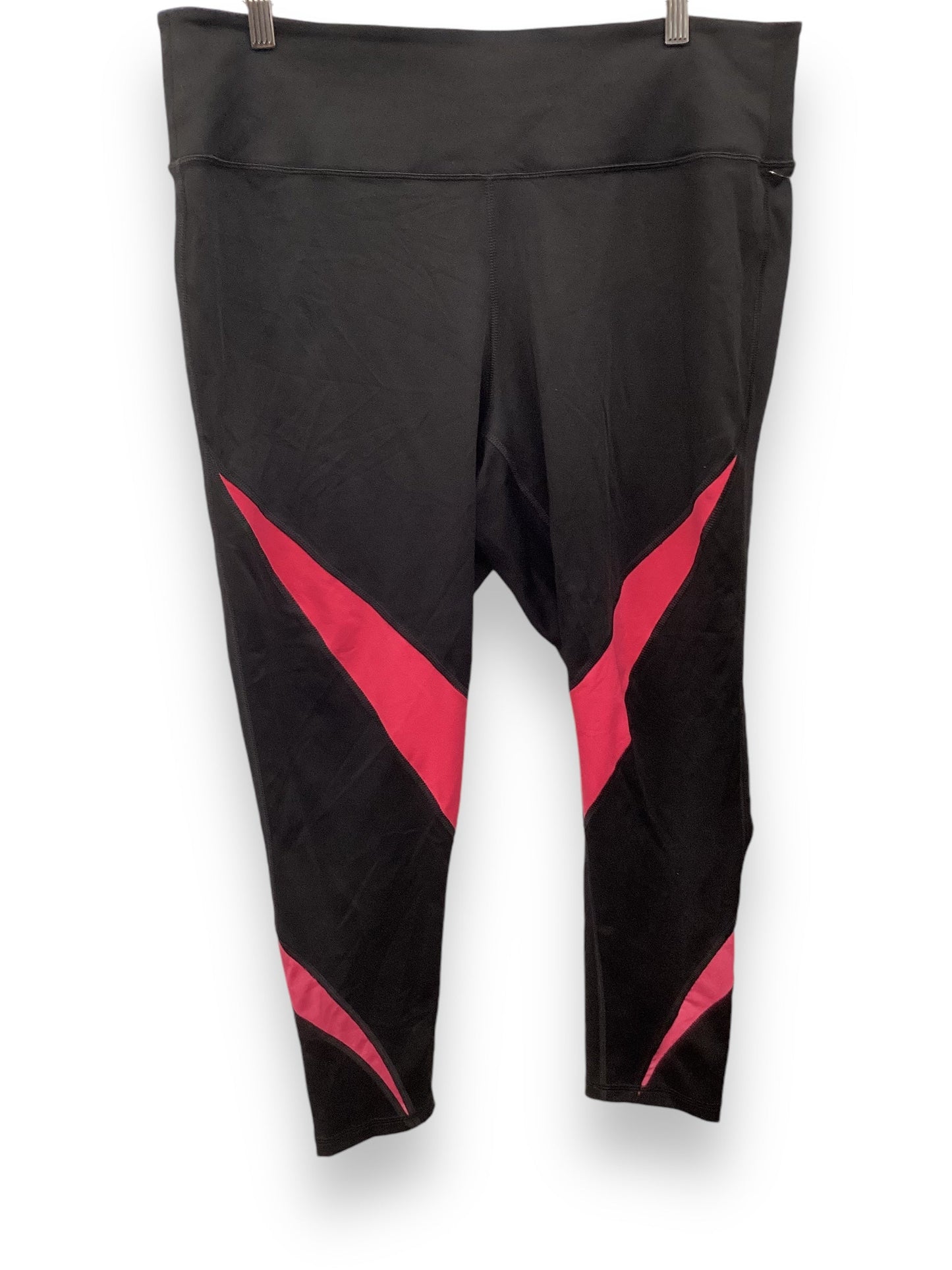 Athletic Leggings By Livi Active In Black & Pink, Size: Xxl