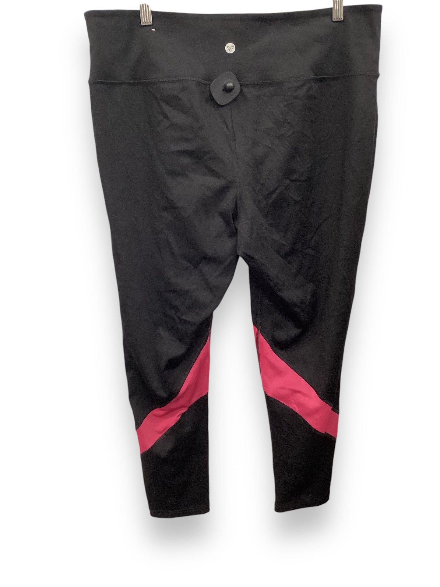 Athletic Leggings By Livi Active In Black & Pink, Size: Xxl