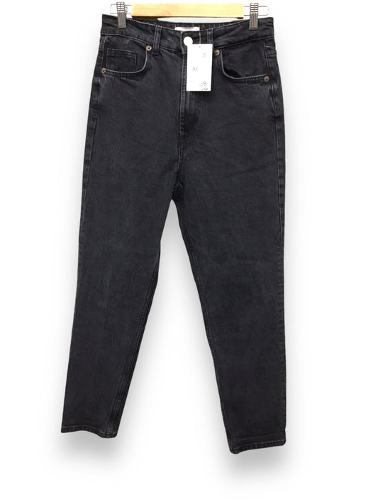 Jeans Straight By Zara In Black Denim, Size: 6