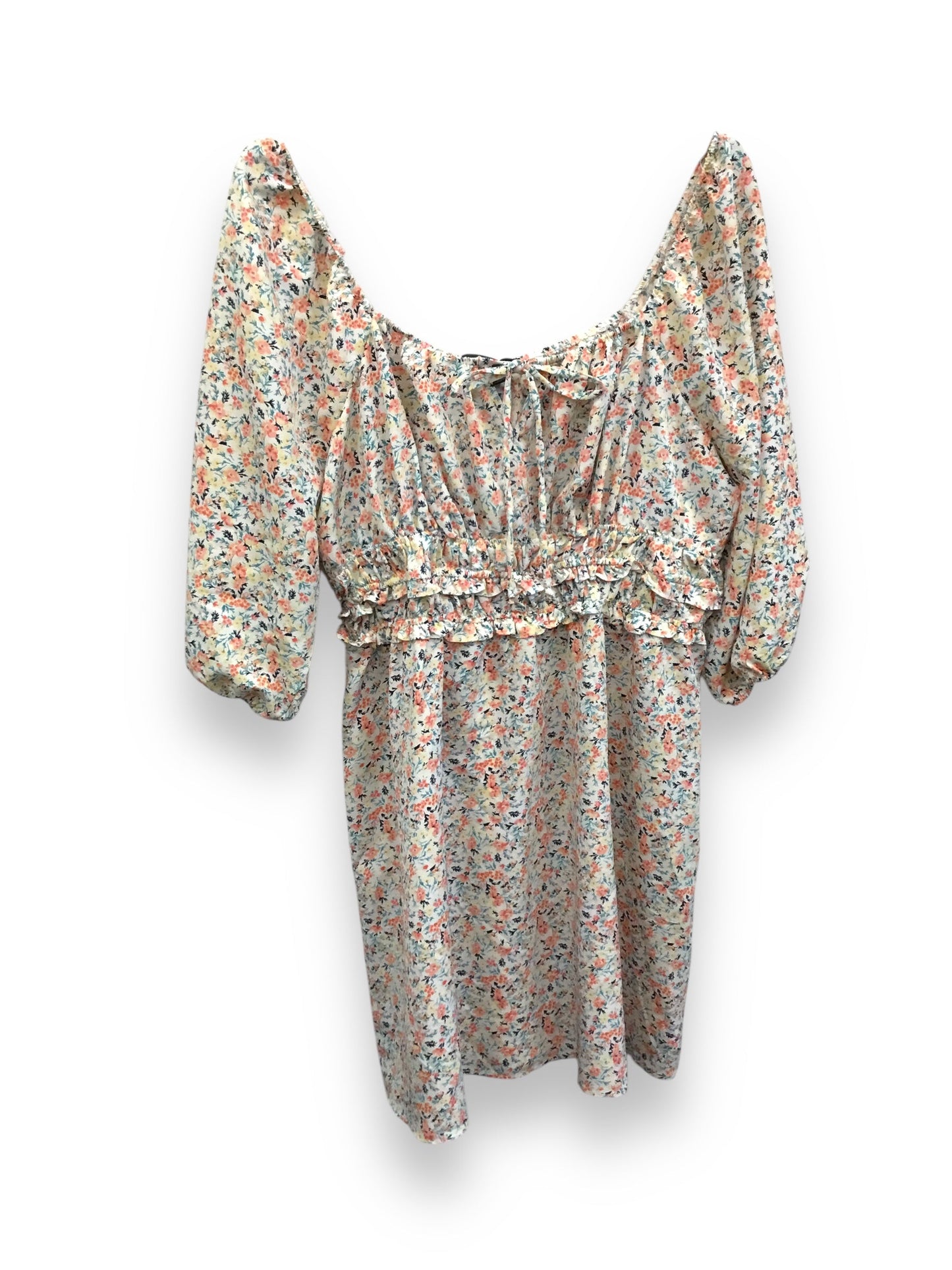 Dress Casual Midi By As U Wish In Floral Print, Size: 1x