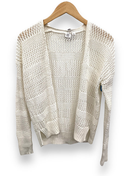 Sweater Cardigan By Gap In White, Size: M