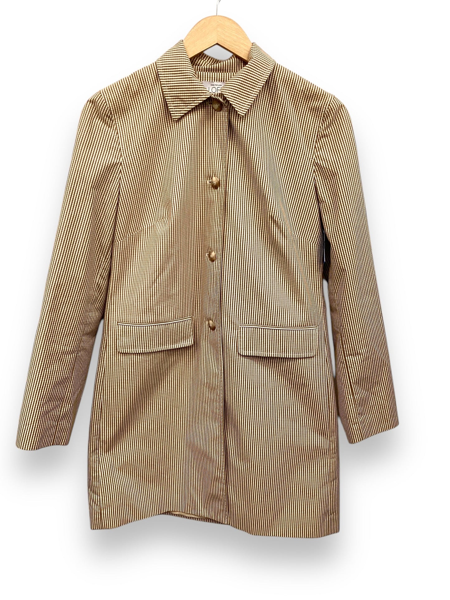 Coat Peacoat By Ann Taylor In Tan, Size: 2