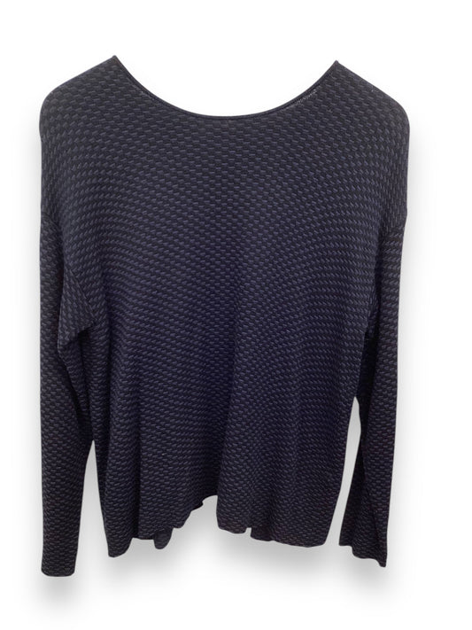 Sweater By Eileen Fisher In Black & Blue, Size: S