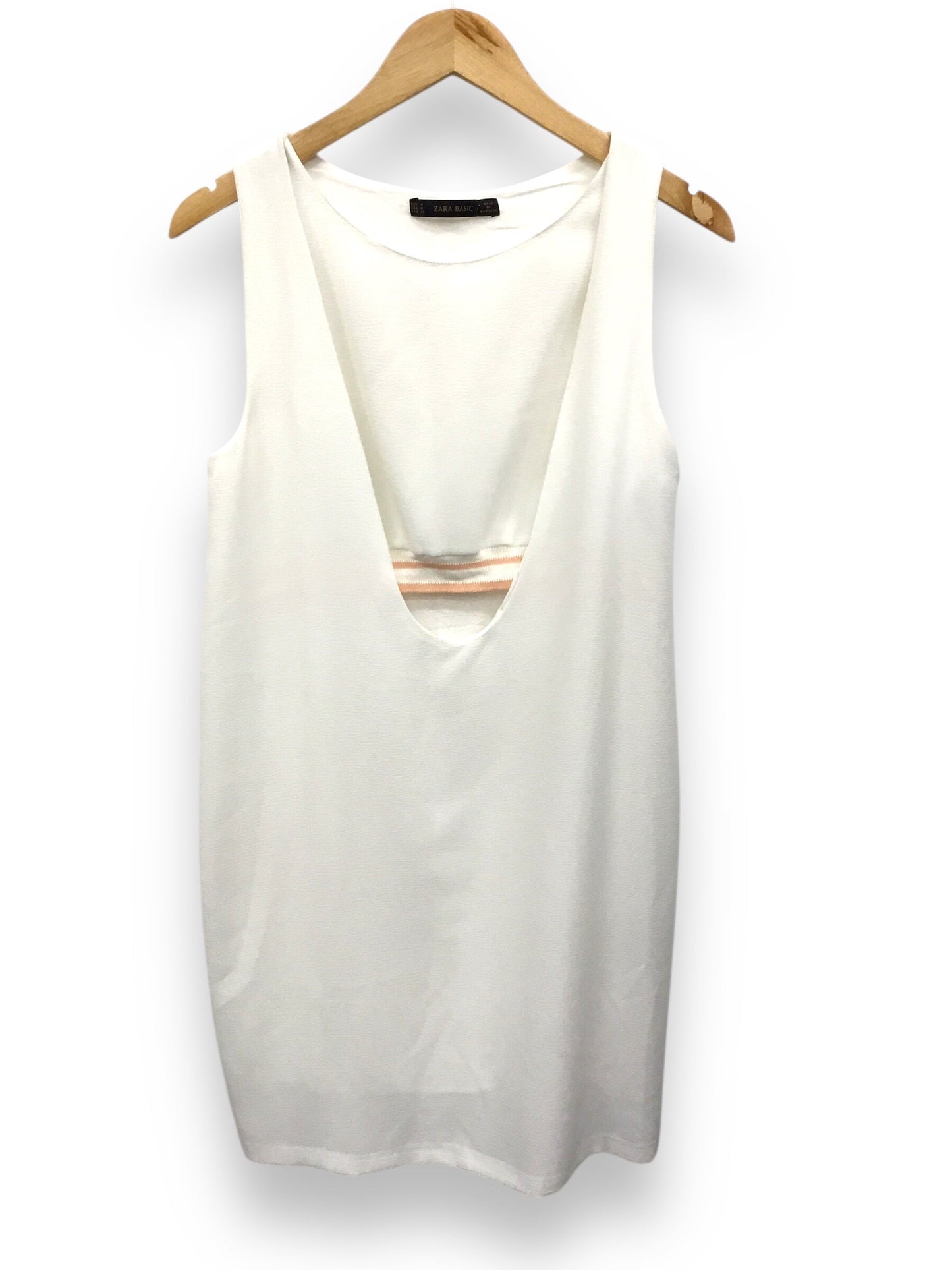 Dress Casual Midi By Zara Basic In White, Size: M