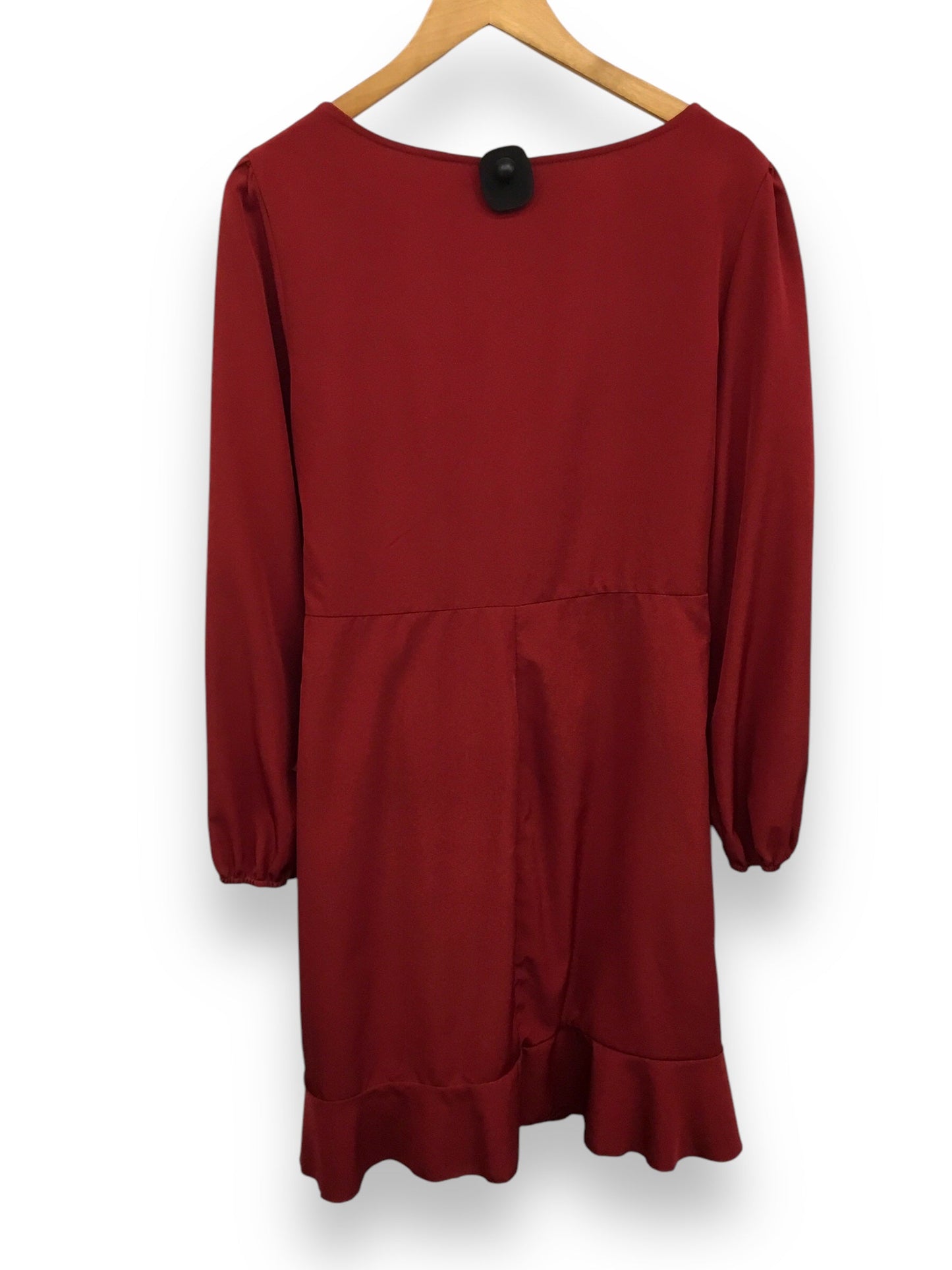 Dress Casual Midi By Shein In Maroon, Size: 1x