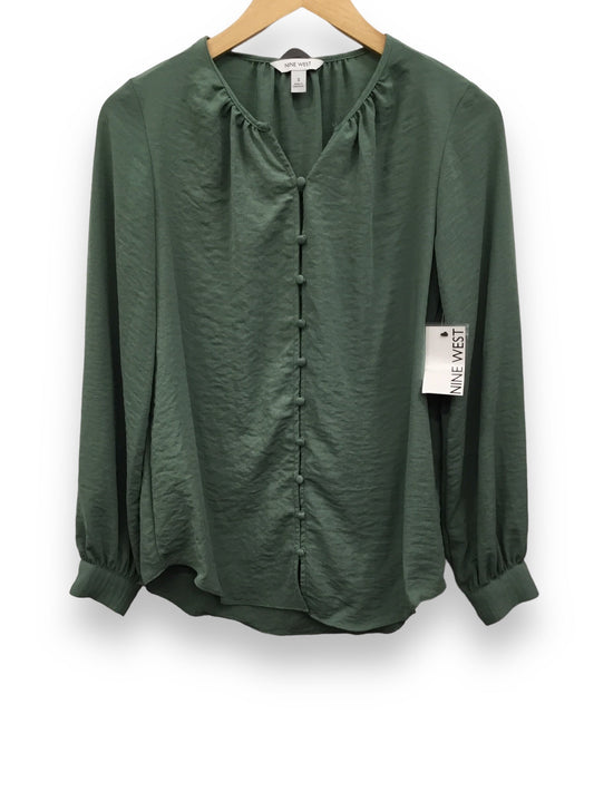 Top Long Sleeve By Nine West In Green, Size: S