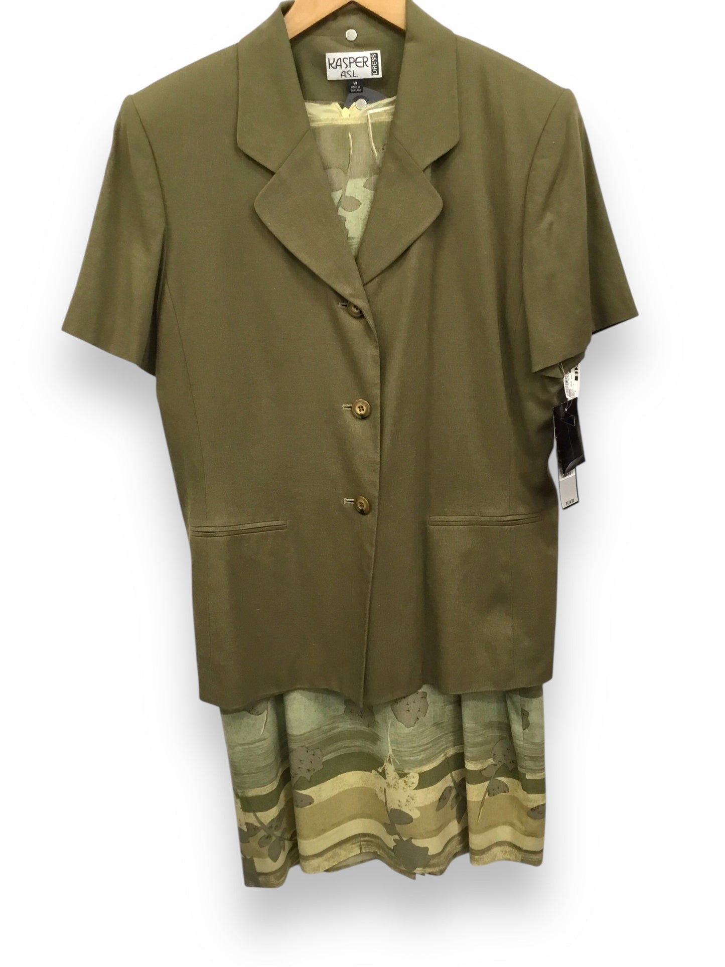 Dress Suit 2pc By Kasper In Green, Size: L