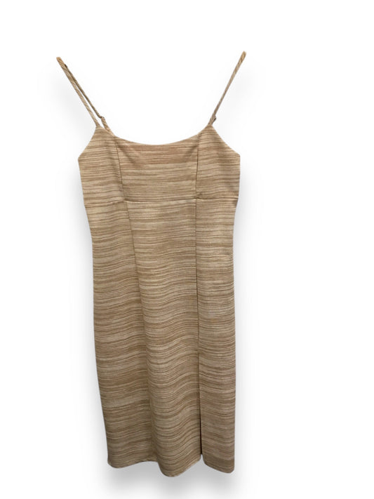 Dress Casual Midi By Forever 21 In Tan, Size: S