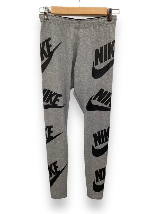 Athletic Leggings By Nike In Grey, Size: S