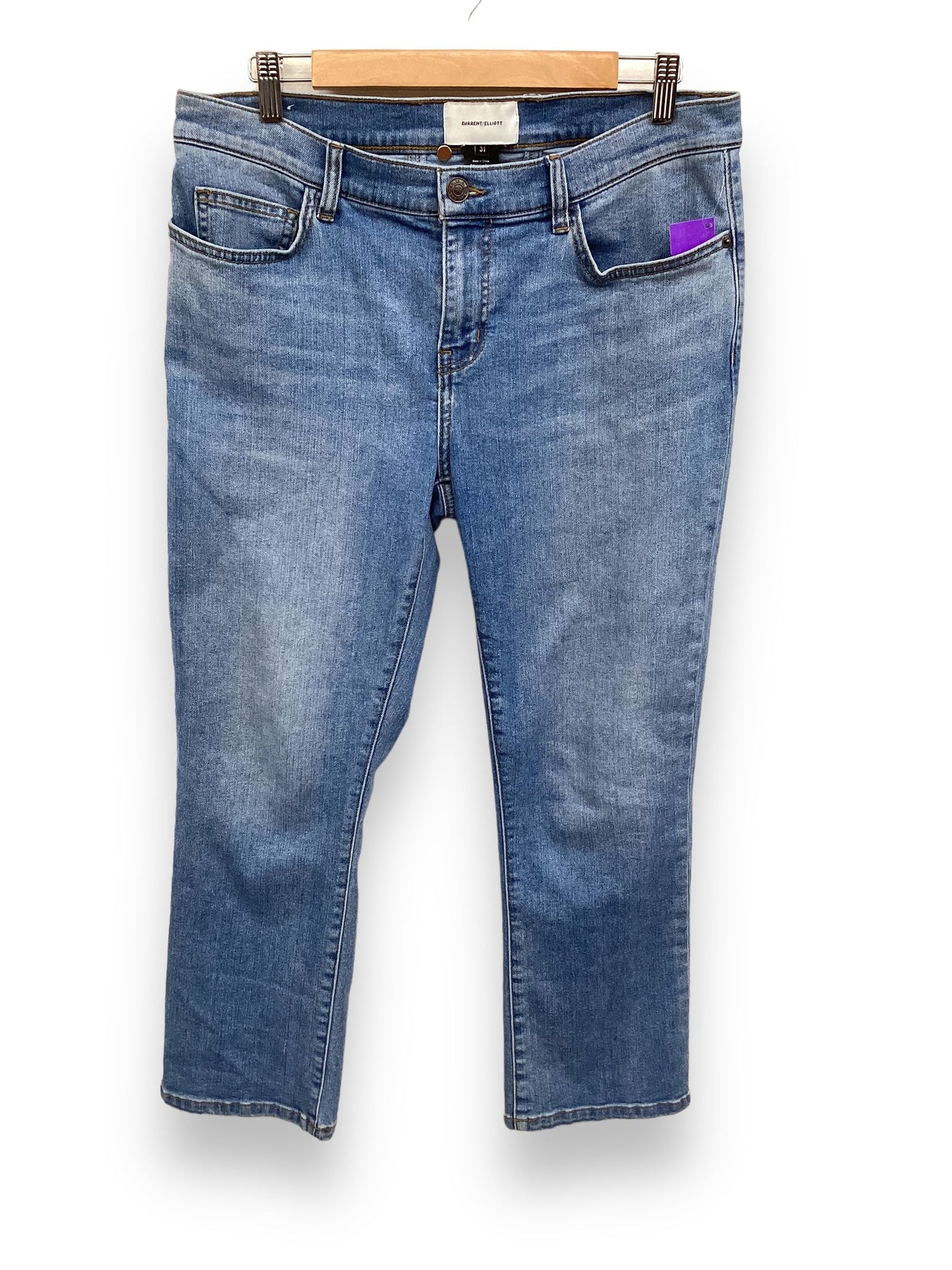 Blue Denim Jeans Straight Current/elliott, Size 12