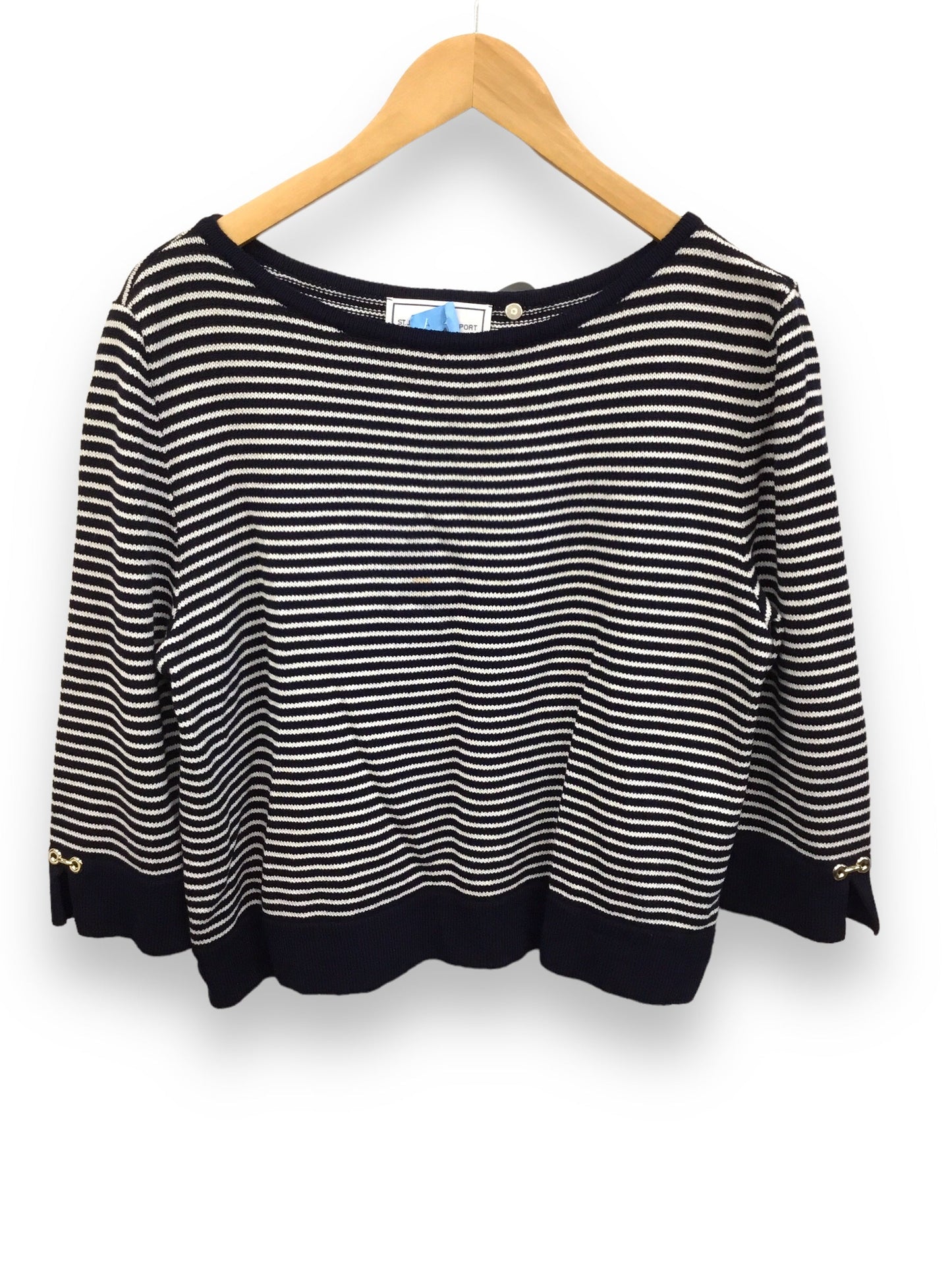 Navy Sweater Designer St John Collection, Size L