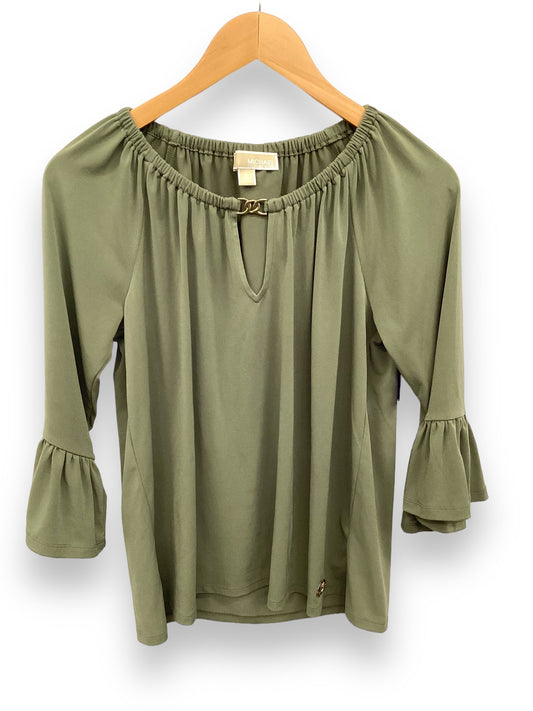 Green Top Long Sleeve Michael Kors, Size S