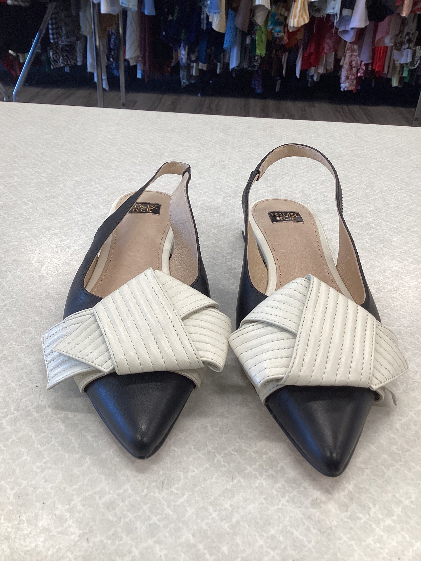 Black & White Shoes Flats Louise Et Cie, Size 7