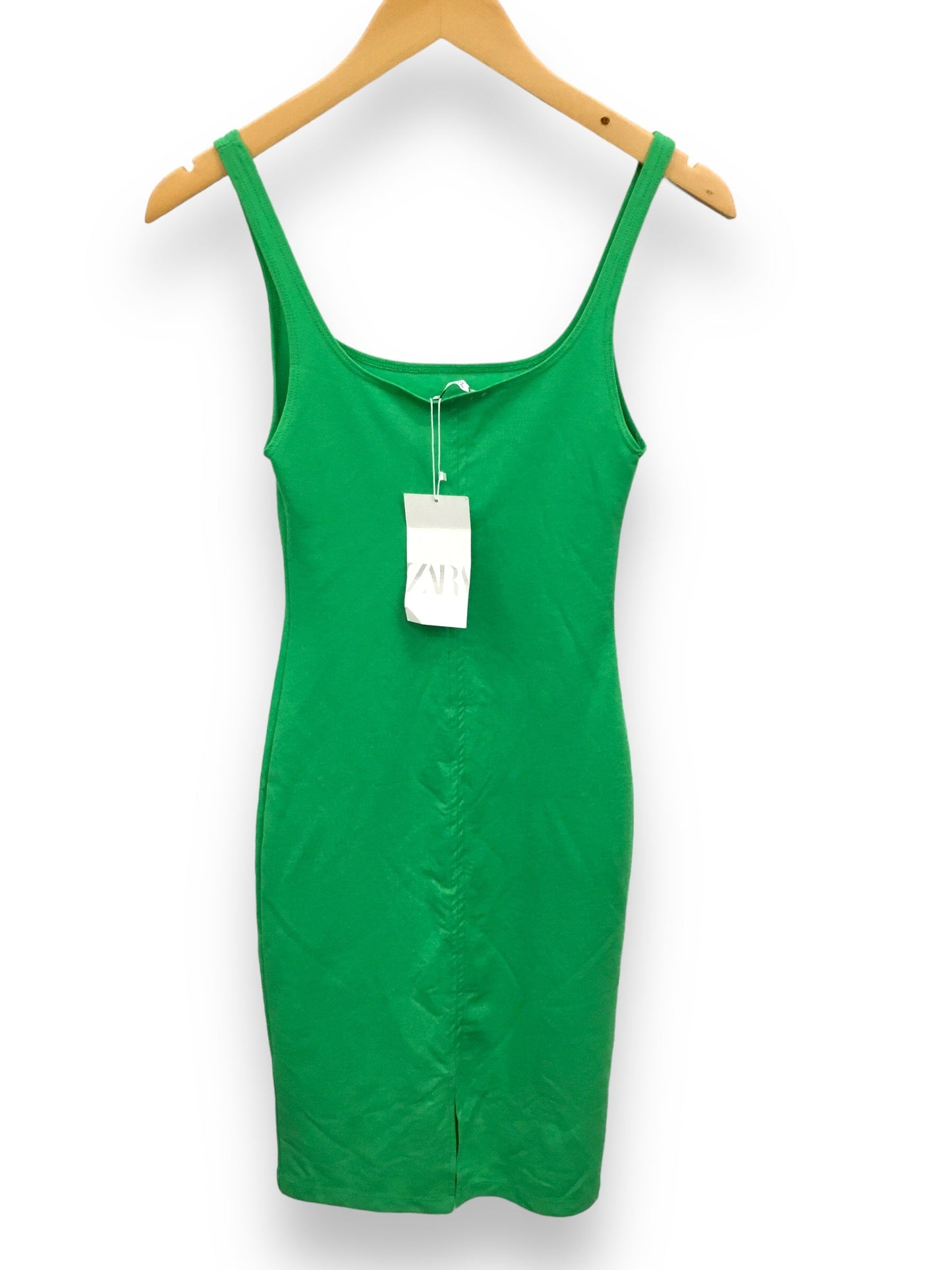 Green Dress Casual Midi Zara, Size S