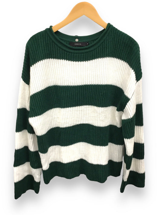Green & White Sweater Clothes Mentor, Size M