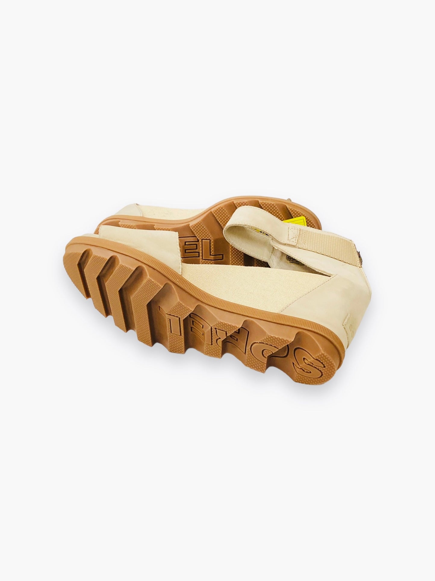 Tan Sandals Heels Wedge Sorel, Size 11