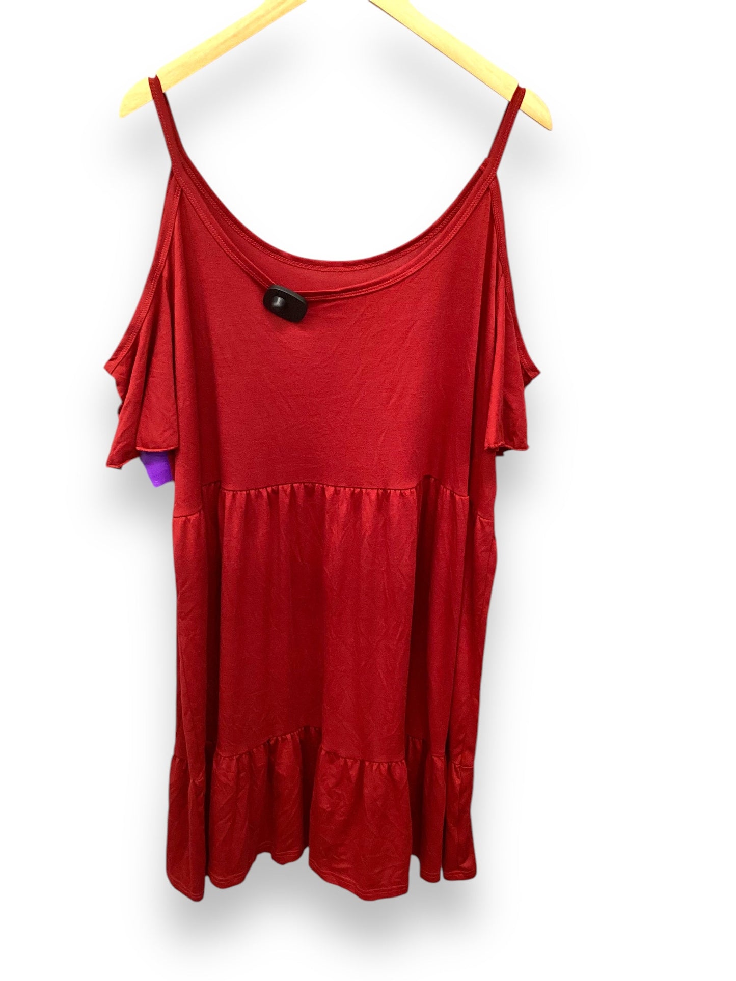 Dress Casual Midi By Clothes Mentor In Red, Size: 3x