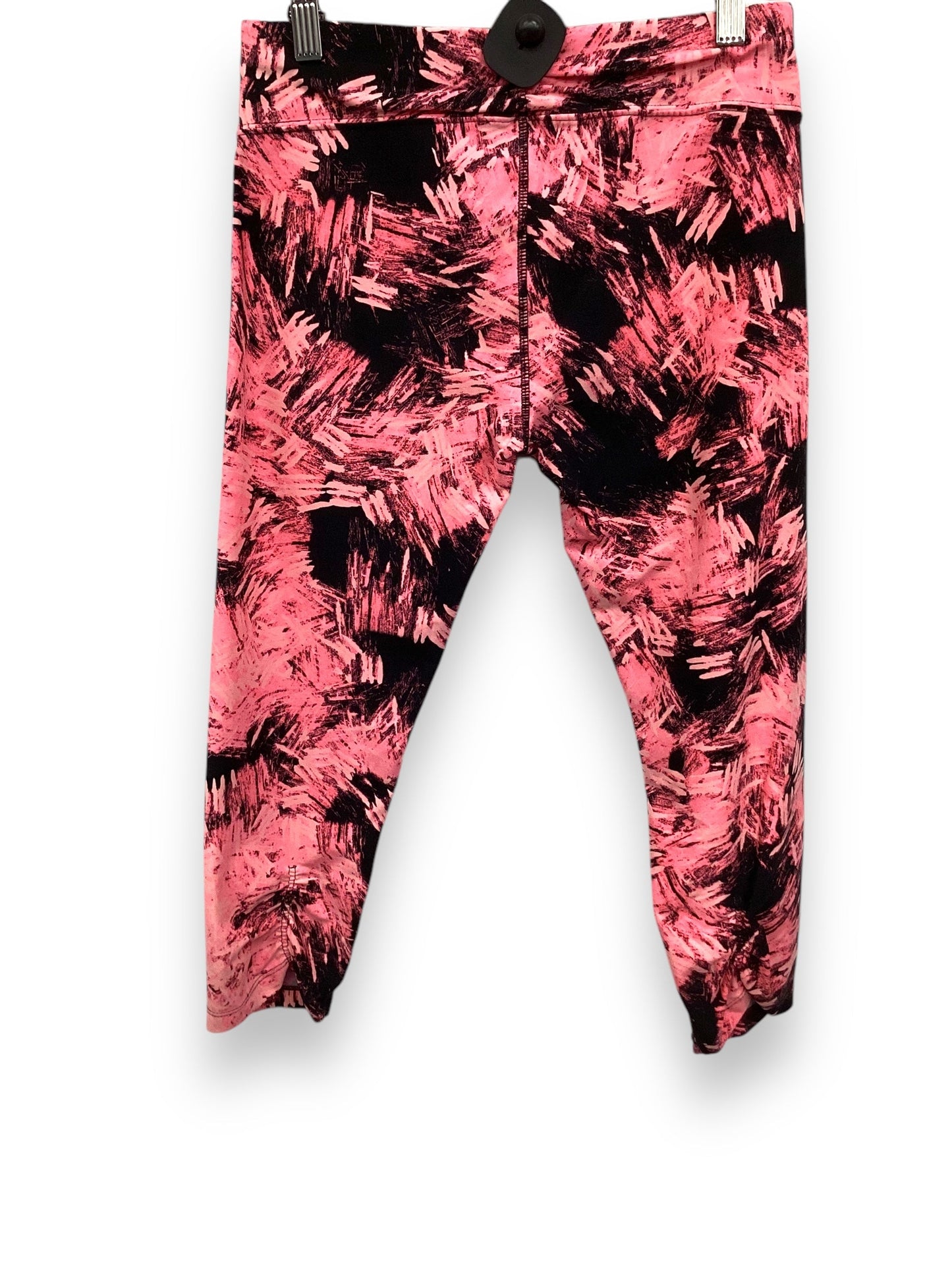 Athletic Leggings Capris By Calvin Klein In Black & Pink, Size: S