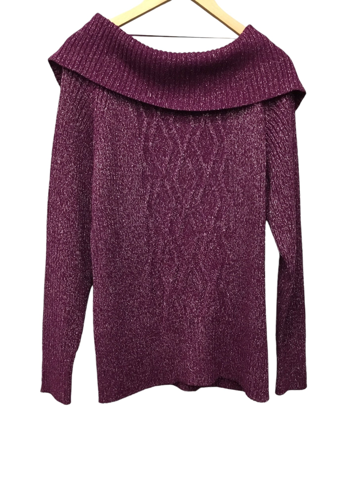 Sweater By Style And Company In Purple, Size: Xl