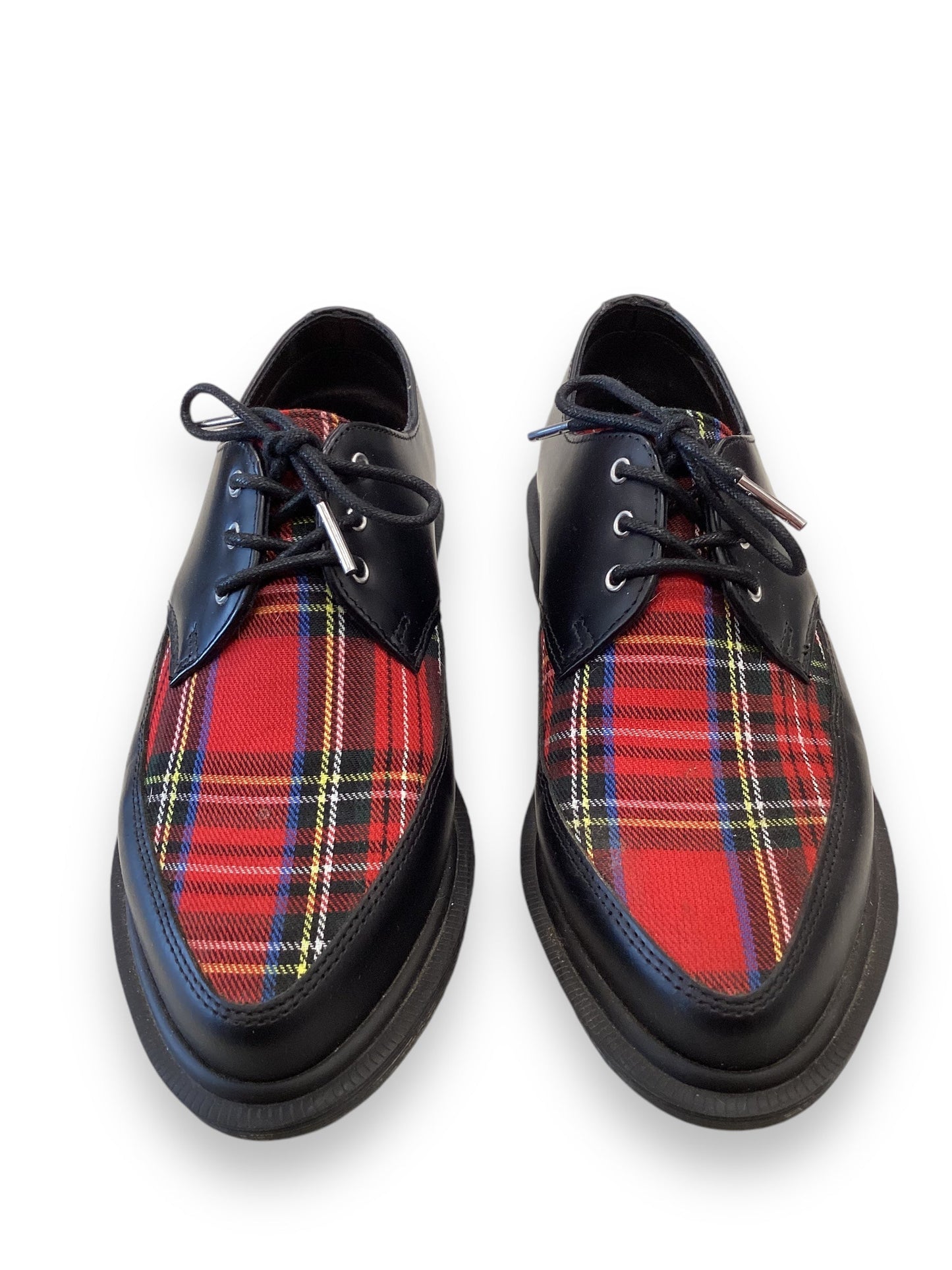 Shoes Flats By Dr Martens In Black & Red, Size: 7