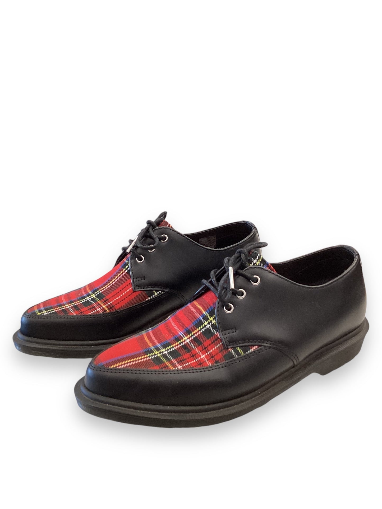 Shoes Flats By Dr Martens In Black & Red, Size: 7